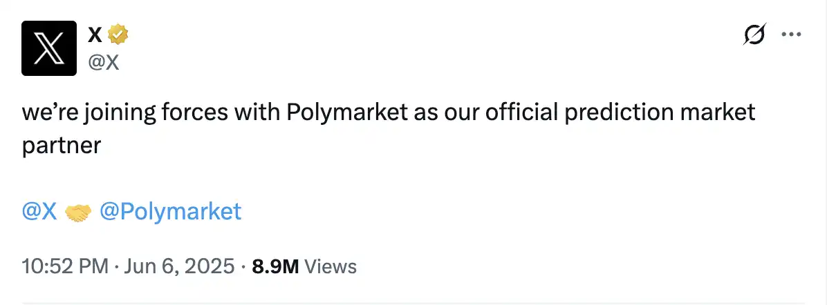 X与Polymarket合作，马斯克离「万物App」又近了一步 image 0